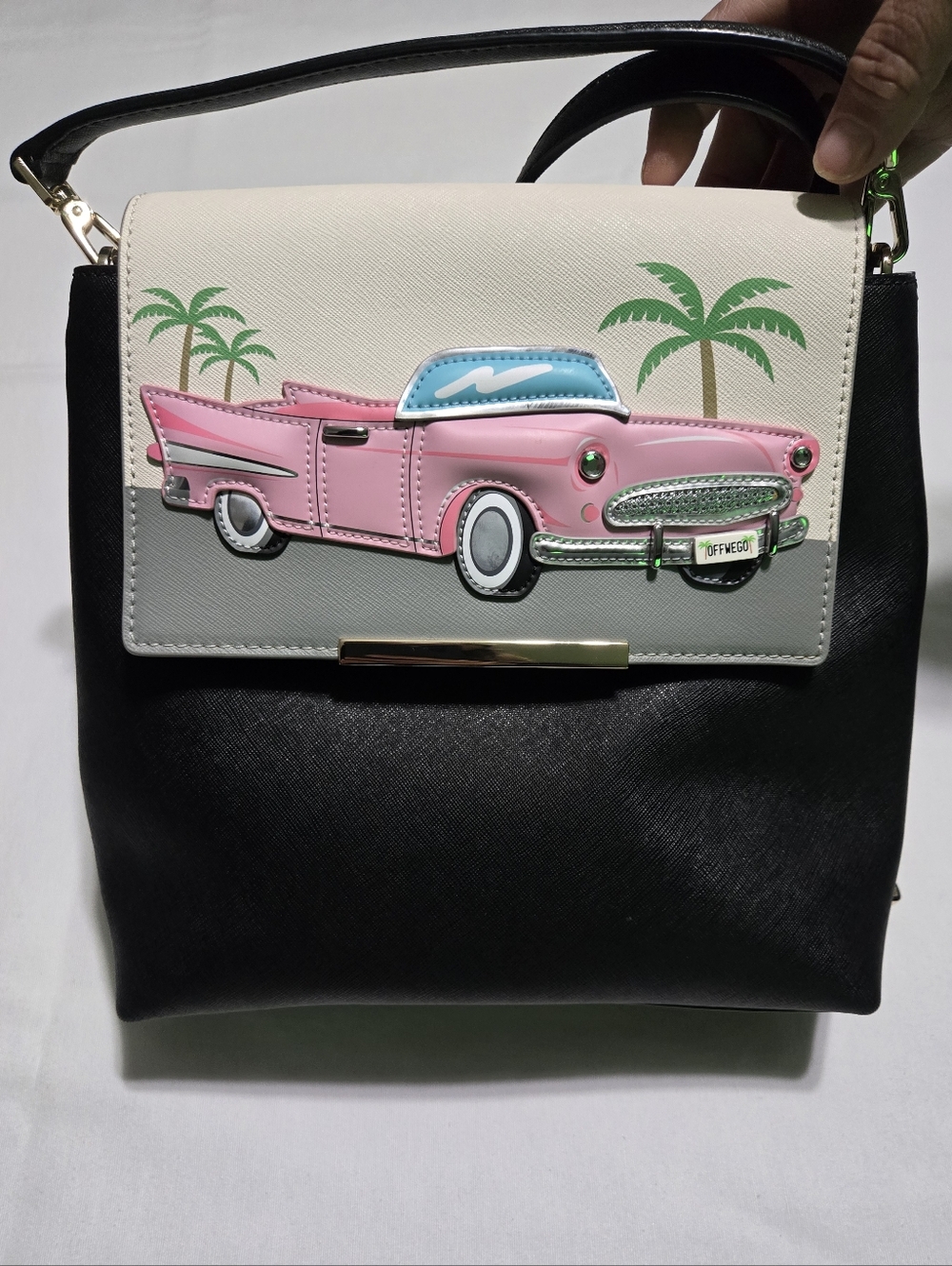 Kate Spade Women's Make It Mine Small Black Leather Backpack With Cadillac Flap